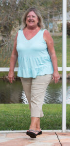 Following hip replacement surgery, Carol is walking pain-free and enjoying the Florida lifestyle.